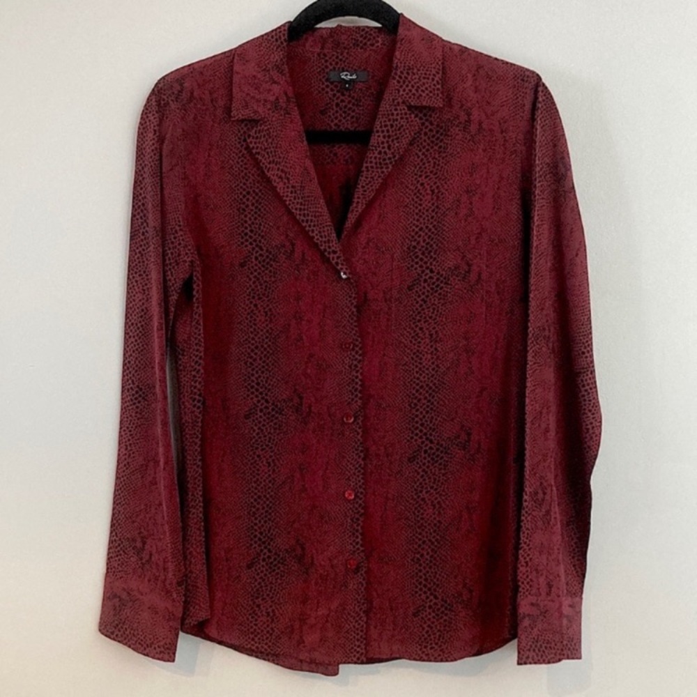 Rails Katie Silk Red Python Blouse - image 2